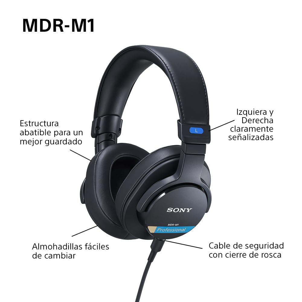 sony-mdr-m1-auriculares-de-estudio-cerrados-cableados-banda-ultra-ancha-5hz-80kh image 7