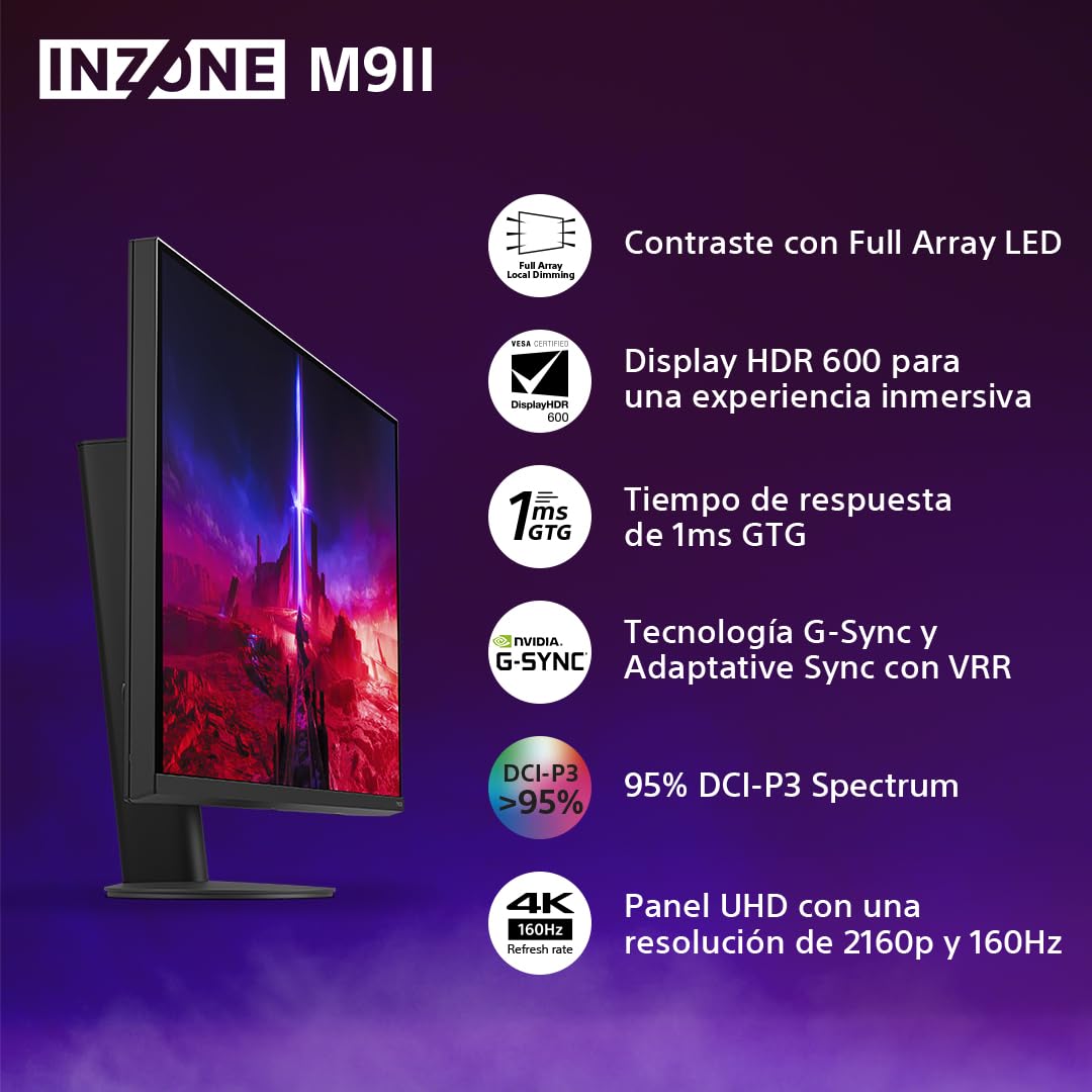 sony-inzone-m9ii-monitor-gaming-27-4k-uhd-160-hz-con-full-array-led-1-ms-gtg-hdr image 2