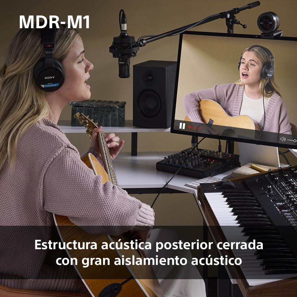 sony-mdr-m1-auriculares-de-estudio-cerrados-cableados-banda-ultra-ancha-5hz-80kh image 4