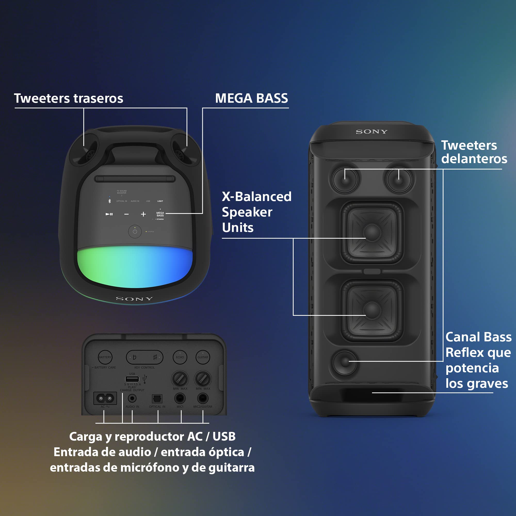 sony-srs-xv800-altavoz-inal-mbrico-para-fiestas-con-sonido-360-mega-bass-25-hora image 7
