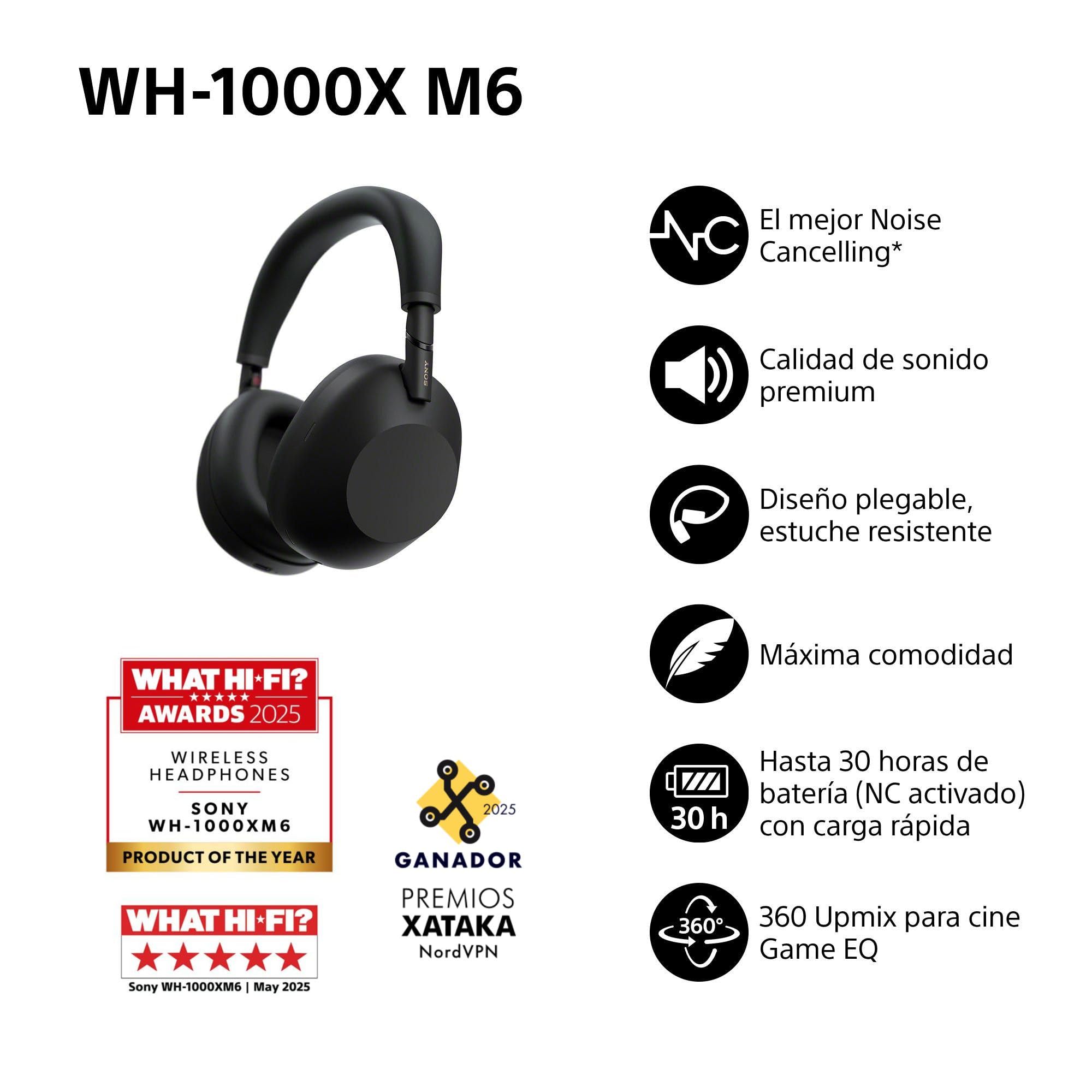 sony-wh-1000xm6-auriculares-inal-mbricos-bluetooth-con-noise-cancelling-procesad image 2