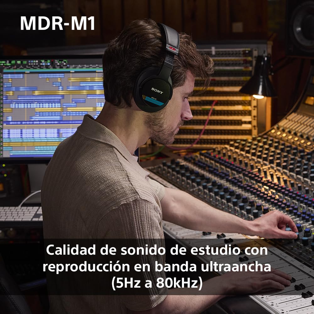 sony-mdr-m1-auriculares-de-estudio-cerrados-cableados-banda-ultra-ancha-5hz-80kh image 3