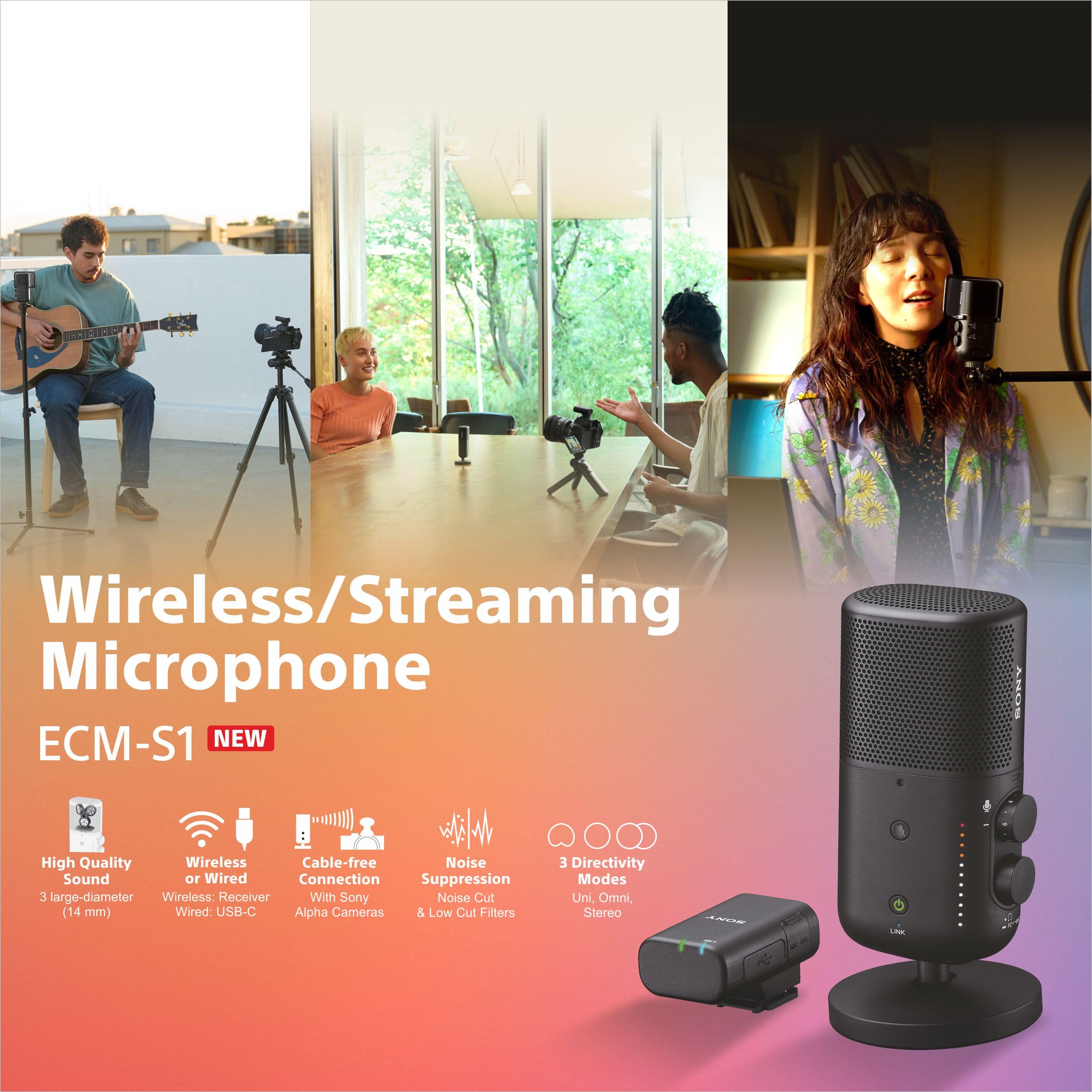 sony-ecm-s1-micr-fono-inal-mbrico-para-streaming-y-podcasts-usb-y-bluetooth-150- image 3
